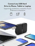 RAVPower FileHub, Travel Router AC750, Wireless SD Card Reader, Connect Portable SSD Hard Drive to iPhone iPad Tablet Smart Phone Laptop for Photo Backup, Data Transfer, Portable NAS, 6700mAh Battery