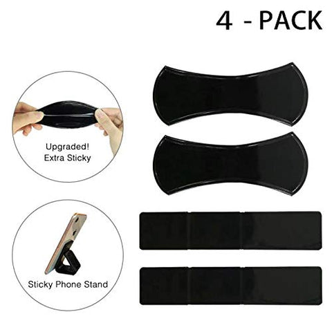Removeable Fixate Sticky Gel Pads by Pure and Merit [Foldable and Strips, 4pcs] Multi Purpose Reusable Anti Slip Pad