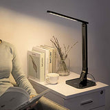 TaoTronics LED Desk Lamp with USB Charging Port, 4 Lighting Modes with 5 Brightness Levels, 1h Timer, Touch Control, Memory Function,14W, Official Member of Philips EnabLED Licensing Program, Black (TT-DL01)