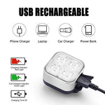 AKALE USB Rechargeable Bike Light Set,Super Bright LED Bicycle Lights Front and Rear, 4 Light Modes, IPX4 Waterproof, Easy to Install for Men Women Kids Road Mountain Cycling ( Silver 2 Pack)