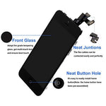 Nroech 5C Screen Replacement, Full Assembly with Front Camera, Ear Speaker, Facing Proximity Sensor, Home Button Pre-assembled, Repair Tools and Tempered Glass Screen Protector Included for 5C