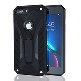 Kitoo Designed for iPhone 8 Plus Case with Kickstand, Military Grade 12ft. Drop Tested - Black