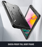 Galaxy Tab A 8.0 2019 Rugged Case with Kickstand,SM-T290 SM-T295, Poetic Full Body Shockproof Cover, Built-in-Screen Protector, Revolution, for Samsung Galaxy Tab A Tablet 8.0 Inch (2019), Black