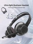 Mpow Bluetooth Headset V5.0 with Dual Microphone, Wireless PC Headphones,CVC8.0 Noise Canceling, On Ear for Computer,Cell Phone, Call Center, Office, Skype, 22 H Talk Time,Soft Earpad (Wired Optional)