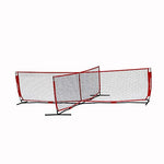 PowerNet 4 Way Soccer Tennis Net | Indoor Outdoor | Portable Fun Game to Build Technical Skill | Practice and Improve Ball Control Headers and Volleys | 2 Sizes (12 ft x 12 ft x 3 ft)