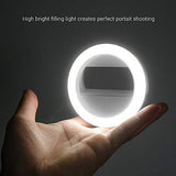 umsky Selfie Light Ring, 【Rechargeable 】 36 LED Ring Light for Cell Phone, 4-Level Adjustable Brightness Selfie Ring Light for iPhone Samsung Photography&Camera Video（White）