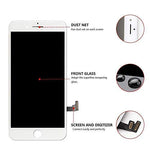 for iPhone 8 Plus Screen Replacement White, LCD Display & Touch Screen Digitizer Frame Assembly Set with 3D Touch Free Repair Tool（5.5''