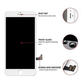 for iPhone 8 Plus Screen Replacement White, LCD Display & Touch Screen Digitizer Frame Assembly Set with 3D Touch Free Repair Tool（5.5''