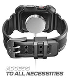 Apple Watch 4 Case 44mm 2018, SUPCASE Rugged Protective Case with Strap Bands for Apple Watch Series 4 [Unicorn Beetle Pro] (Black)