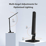 TaoTronics LED Desk Lamp with USB Charging Port, 4 Lighting Modes with 5 Brightness Levels, 1h Timer, Touch Control, Memory Function,14W, Official Member of Philips EnabLED Licensing Program, Black (TT-DL01)