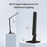 TaoTronics LED Desk Lamp with USB Charging Port, 4 Lighting Modes with 5 Brightness Levels, 1h Timer, Touch Control, Memory Function,14W, Official Member of Philips EnabLED Licensing Program, Black (TT-DL01)