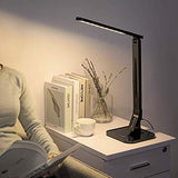 TaoTronics LED Desk Lamp with USB Charging Port, 4 Lighting Modes with 5 Brightness Levels, 1h Timer, Touch Control, Memory Function,14W, Official Member of Philips EnabLED Licensing Program, Black (TT-DL01)