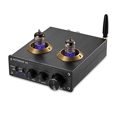 Nobsound Bluetooth Vacuum Tube Power Amplifier Class D HiFi Digital Audio Amp 100W (50W×2) (Black)