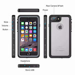 iPhone 7 Plus/8 Plus Waterproof Case, OTBBA Underwater Snowproof Dirtproof Shockproof IP68 Certified with Touch ID Full Sealed Cover Waterproof Case for iPhone 7 Plus/8 Plus-5.5in (Clear)