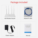 TUOSHI Unlocked 4G LTE Router with SIM Card Slot -Wireless WiFi Hotspot, Support T-Mobile AT&T (4 Antenna)