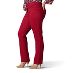 Lee Women's Plus Size Relaxed Fit Straight Leg Jean, Rouge, 16W Petite