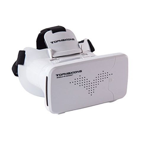 3D VR Glasses, Topmaxions Virtual Reality Headset 3D Viewing Goggles Audio & Video Accessories for Apple iPhone 7s/7 6s/6 plus/6/5s/5c/5 Samsung s5/s6 note4 note5 and Other 3.5"-6.0" Cellphones