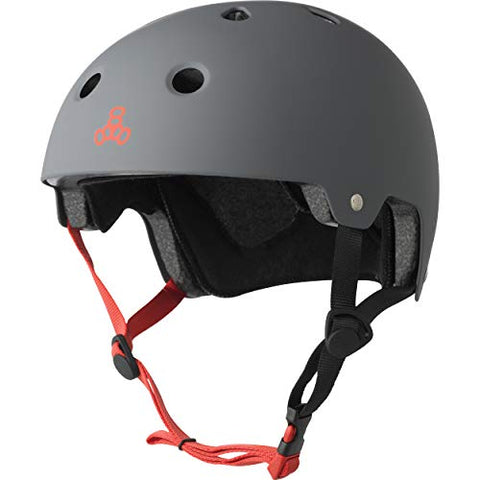 Triple Eight Dual Certified Bike and Skateboard Helmet, Gun Matte, Small / Medium (3012)