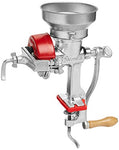 Victoria Cast Iron Manual Grain Mill. Manual Coffee Grinder, Corn Mill, Seed Grinder with Low Hopper. Table Clamp