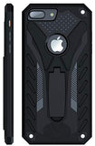 Kitoo Designed for iPhone 8 Plus Case with Kickstand, Military Grade 12ft. Drop Tested - Black