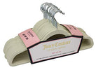 Juicy Couture Non-Slip Clothes Hangers (30 Pack Full Size) Velvet ; Ivory - with Notched Shoulders 2.5Oz Light; Thin .20" Holds Up to 12 Lbs