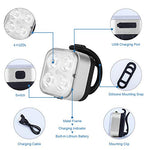 AKALE USB Rechargeable Bike Light Set,Super Bright LED Bicycle Lights Front and Rear, 4 Light Modes, IPX4 Waterproof, Easy to Install for Men Women Kids Road Mountain Cycling ( Silver 2 Pack)