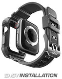 Apple Watch 4 Case 44mm 2018, SUPCASE Rugged Protective Case with Strap Bands for Apple Watch Series 4 [Unicorn Beetle Pro] (Black)