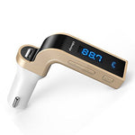 FM Transmitter, LDesign Bluetooth Wireless in-Car FM Radio Adapter Car Kit with Hand Free Call | Stereo 4 Modes Music Play | TF Card &U-Disk Reading Applicable for All Smart Phones -Gold