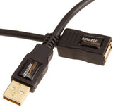AmazonBasics USB 2.0 Extension Cable - A-Male to A-Female Adapter Cord - 9.8 Feet (3 Meters), Black