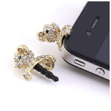 TOOGOO New Crystal Dog Puppy Bear 3.5mm Antidust Anti Dust ear cap for iphone 5, HTC, Samsung