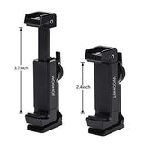Newest Phone Holder Tripod Mount, Woohot 360 Degree Rotation，Metal Phone Tripod Mount with Cold Shoe，Mount Pro Smartphone Holder Video Rig Tripod Mount Adapter Cellphone Holder for Tripod