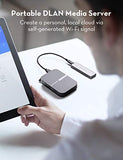 RAVPower FileHub, Travel Router AC750, Wireless SD Card Reader, Connect Portable SSD Hard Drive to iPhone iPad Tablet Smart Phone Laptop for Photo Backup, Data Transfer, Portable NAS, 6700mAh Battery