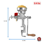 Victoria Cast Iron Manual Grain Mill. Manual Coffee Grinder, Corn Mill, Seed Grinder with Low Hopper. Table Clamp