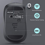 Wireless Mouse 2.4G Jelly Comb Computer Mouse for Laptop with Adjustable DPI 1000/1600/2400 Level Mouse Wireless with PC/Desktop/Windows/MAC OS of Mac Mouse (Black and Sliver)