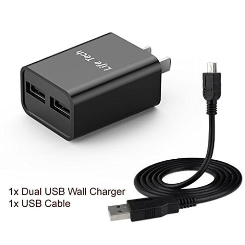 For Dell Venue 7/Venue 8 Tablet Dual USB Home Wall Charger w/USB Cable