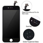QIANZEY666 for iPhone 6 Screen Replacement (Black), LCD Touch Screen Digitizer Display Frame Assembly Kit with Repair Tools + Glass Screen Protector, iPhone 6 4.7 Inch Only