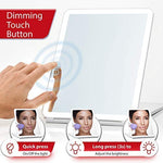 WONDER MIRROR Portable Lighted Makeup with USB Rechargeable Battery + Magnetic Removable 7X Magnification Mirror, LED Travel Mirror w/Touch Screen Dimming Lights and Cover