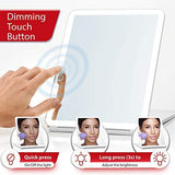 WONDER MIRROR Portable Lighted Makeup with USB Rechargeable Battery + Magnetic Removable 7X Magnification Mirror, LED Travel Mirror w/Touch Screen Dimming Lights and Cover