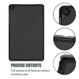 ProCase Galaxy Tab A 8 2019 Case (SM-P200 P205), Slim Light Smart Cover Stand Hard Shell Folio Case for Galaxy Tab A 8 with S Pen 8.0" 2019 -Black