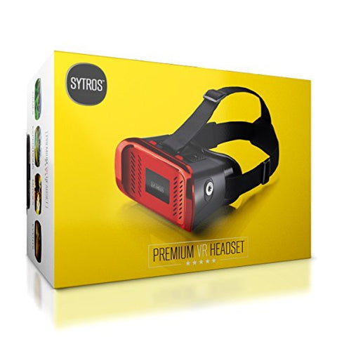 Premium Virtual Reality VR Headset w/ Magnetic Button Trigger by Sytros, Lightweight VR Goggles Glasses for Apple iPhone Android & Samsung Smartphones