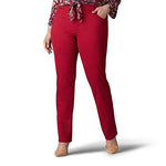 Lee Women's Plus Size Relaxed Fit Straight Leg Jean, Rouge, 16W Petite