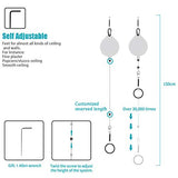 KIWI design 6 Packs Retracable VR Cable Managment | Ceiling Suspension System Compitable with Vive/Vive Pro Virtual Reality/Oculus Rift/Playstation VR/Microsoft MR VR Accessories (White)