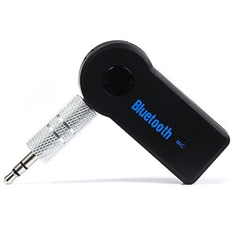 Universal Bluetooth Transmitter Car Kit Handsfree 3.5mm Streaming Car A2DP Wireless AUX Audio Music Receiver Adapter with Microphone for iPhone iOS Android Cell Phones