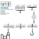 KIWI design 6 Packs Retracable VR Cable Managment | Ceiling Suspension System Compitable with Vive/Vive Pro Virtual Reality/Oculus Rift/Playstation VR/Microsoft MR VR Accessories (White)