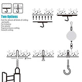 KIWI design 6 Packs Retracable VR Cable Managment | Ceiling Suspension System Compitable with Vive/Vive Pro Virtual Reality/Oculus Rift/Playstation VR/Microsoft MR VR Accessories (White)