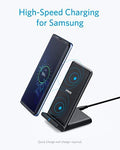 Anker Fast Wireless Charger, 10W Wireless Charging Stand, Qi-Certified, Compatible iPhone XR/Xs Max/XS/X/8/8 Plus, Fast-Charging Galaxy S10/S9/S9+/S8/S8+ and More, PowerWave Stand (No AC Adapter)