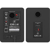 Mackie CR4-X Creative Reference Series 4" Multimedia Monitors (Pair) + SR360 Over-Ear Dynamic Stereo Headphones, Xpix Headphone Case, Xpix Headphone Holder, Xpix 1/4" TRS Cable (x2) & Xpix RCA Cable