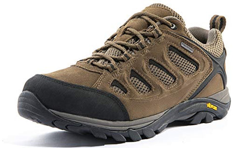 Wantdo Men's Waterproof Hiking Shoes Outdoor Leather Hiking Camping Boot 10.5 M US Brown
