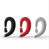 Ear Hook Bluetooth Wireless Headphones Non Ear Plug Bluetooth Headset with Microphone, Single Ear Headset Painless Wearing Sport Earphones for Smartphones,10 Hour Playtime (Silvery)
