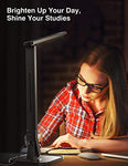 TaoTronics LED Desk Lamp with USB Charging Port, 4 Lighting Modes with 5 Brightness Levels, 1h Timer, Touch Control, Memory Function,14W, Official Member of Philips EnabLED Licensing Program, Black (TT-DL01)